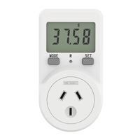 WATTSAVE PM04AU AU Compteur numérique LCD avec prise et prise de courant, moniteur d'électricité domestique 240V 10A, mise à la terre standard, PC