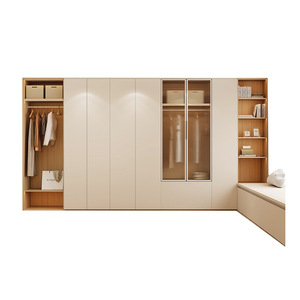 Armario Moderno de Madera Personalizado, Duradero, Independiente, con Diseño Ecológico <span class=keywords><strong>para</strong></span> Colgar Ropa, Ideal <span class=keywords><strong>para</strong></span> Dormitorios, Apartamentos y Hoteles, Ahorra Espacio - Product Image 1