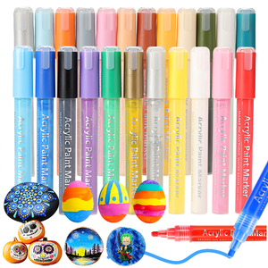 15mm phẳng tip Acrylic đánh dấu thiết lập 12 màu mực vĩnh viễn khác nhau với Bút Đánh Dấu ngòi lớn - Product Image 5