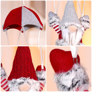 Décorations de scène de Noël, Père Noël sans visage en parachute, décorations de fenêtre de Noël, cadeaux décoratifs - Product Image 3