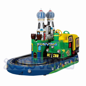 Parco divertimenti a gettoni per bambini giro sul treno ferroviario piccolo treno del castello in vendita - Product Image 4
