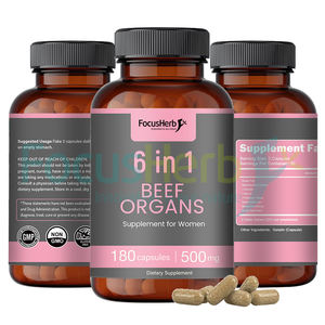 FocusHerb OEM Santé Féminine 6 en 1 Capsules Supplément d'organes de bœuf nourri à l'herbe - Product Image 2