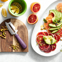 Éplucheur multifonction 2-en-1 avec poignée en PP, trancheuse à pommes de terre, ouvre-bouteille, outil de cuisine pour éplucher citrouille, courgette et fruits