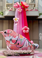 Décorations de fleurs gonflables personnalisées de haute qualité, imperméables, pour fêtes en plein air et présentations de jardin colorées, 8-10 pieds