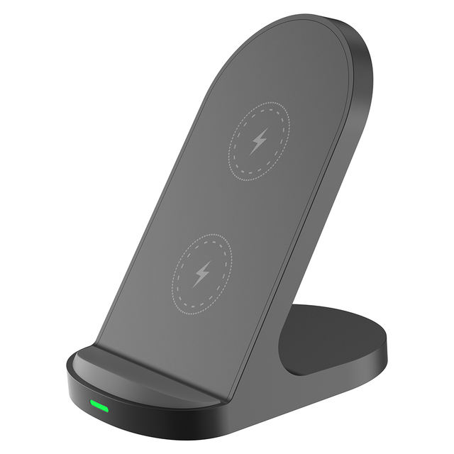 WESDAR Brand 15W Fast Wireless Charging Stand - Fixed Desktop Phone Charger W/ Dual Coil,SCP, Portrait & Landscape Mode