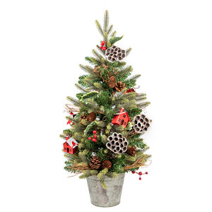 Co-Arts Décoration artificielle en pot Arbre de Noël naturel avec une variété de décorations - Product Image 1
