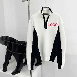 Designer de Marcas de Roupas Personalizado 100% da Caxemira das Mulheres Camisola Top Pullover de Lã de Malha de Inverno Personalizado De Alta Pescoço Suéter de Cashmere