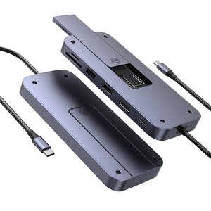 Ổ Cắm Gắn Ngoài Cho Mac HUB <span class=keywords><strong>USB</strong></span> C M.2 NVME M.2SATA SSD Đầu Đọc TF/SD Type-C 10Gbps Bộ Tập Trung Dòng 7 Trong Một - Product Image 1