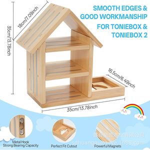 Estante de Almacenamiento Magnético de Madera para Figuras, 3 Niveles, Organizador de Juguetes para Habitación Infantil, Color Madera Natural - Product Image 5