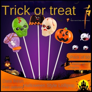 10g Halloween sucette Long bâton crâne forme sainte Explosions doux citron aromatisé sucre bonbons en gros petites collations - Product Image 2