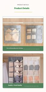 Convenient Dust-proof Hanging Double-sided Transparent Six-layer Storage <b>Bag</b> Bedroom Wardrobe Small Clothes <b>Bag</b> Storage <b>Bag</b> - Product Image 4
