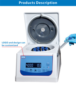 Customized Portable Table Top Laboratory Centrifuge 4000rpm with 12 Tubes Micro Centrifuge - Product Image 1