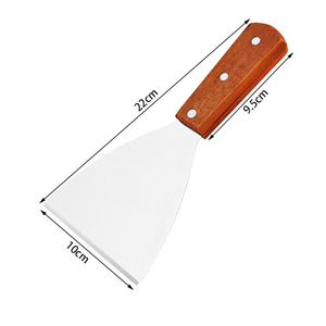 DF30 0630 Precio de Fábrica Colección Completa de Espátulas de Acero Inoxidable con Mangos de Madera Utensilios de Cocina Duraderos para Asar - Product Image 4
