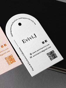 拱形豪华3D商务纸板印刷可定制凸版压纹插页棉纸卡 - Product Image 5