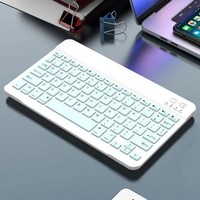 Keyboard Nirkabel, Keyboard Ultra Tipis Isi Ulang yang Senyap untuk iPad Tablet Laptop Ponsel Universal 10 Inci