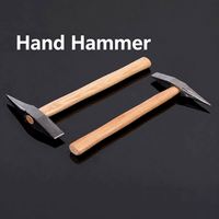Marteau de machiniste forgé en acier au carbone de qualité industrielle avec manche en bois, 300g, pour soudage électrique et ébavurage, OEM disponible, rectangulaire