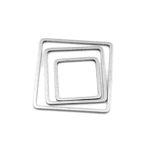 Stainless Steel Square Hollow <b>Frame</b> <b>Gold</b> Plated Jewelry DIY Accessories For Crafting Metal <b>Frames</b> - Product Image 5