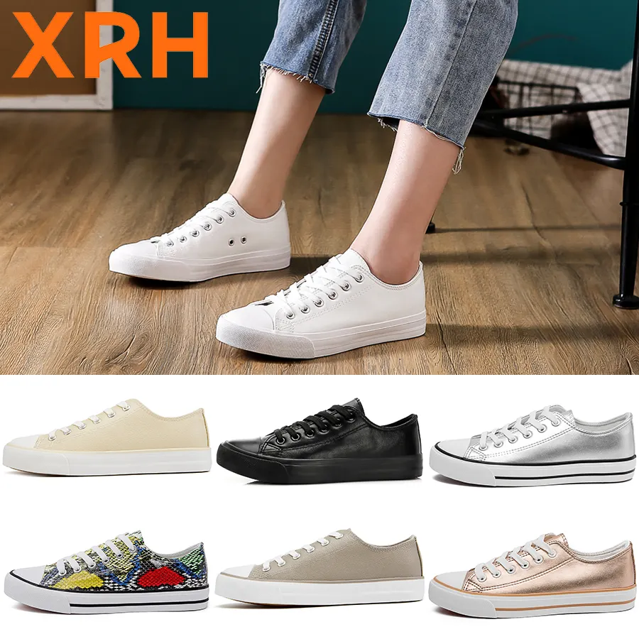 Wholesale Low Tops Lace Up Custom Logo Plain Sneakers Shoes Women Casual Pu Leather White Shoes For Women