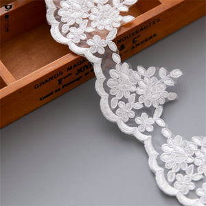 Bricolage Couture Dentelle Matériel 8.5cm Corded Dentelle Garniture au <span class=keywords><strong>Voile</strong></span> de Mariée - Product Image 1