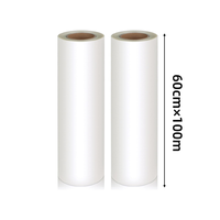 Film DTF PET double face mat à encre blanche haute température, prix usine, largeur personnalisable disponible