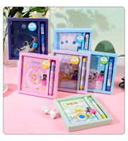 2025 dibujos animados lindo conjunto caja de regalo Color página cuaderno chica corazón con bloqueo diario estudiante cuaderno al por mayor