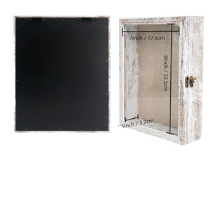 Shadow Box <b>Frame</b> Rectangle <b>White</b> Handmade Storage Display Case For Dried Flowers Butterfly Specimens Eyeshadow Palette - Product Image 5