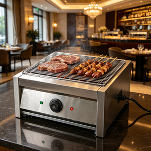 Parrilla eléctrica comercial de 4KW, 220V, de acero inoxidable, para encimera, máquina asadora eléctrica para restaurante, catering y cocina. - Product Image 5