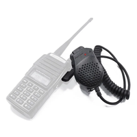 Baofeng Dual PTT Speaker Mikrofon Bahu 3.5mm Jack Headset Kompatibel dengan BAOFENG UV-5R MINI UV-82 Radio Dua Arah.