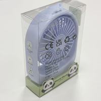 Emballage personnalisé en plastique transparent PET/PVC, mini ventilateur de bureau portable, boîte pliable transparente, logo personnalisé, boîte cadeau électronique