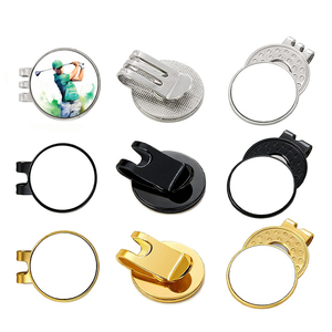 Clip per Cappelli da Golf Personalizzabili Qualisub, Clip in Metallo per Cappelli da Golf Vuoti per Stampa a Caldo - Product Image 1