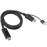 Kabel HDTV ke DisplayPort 4K 60Hz HDTV Male ke DP Male Converter Cord untuk Laptop PC Monitor Proyektor Transmisi Video
