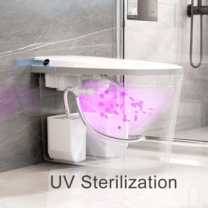 Toilette intelligente de style japonais avec télécommande, bidet automatique, siège chauffant, technologie d'auto-nettoyage, veilleuse, montage au sol - Product Image 4