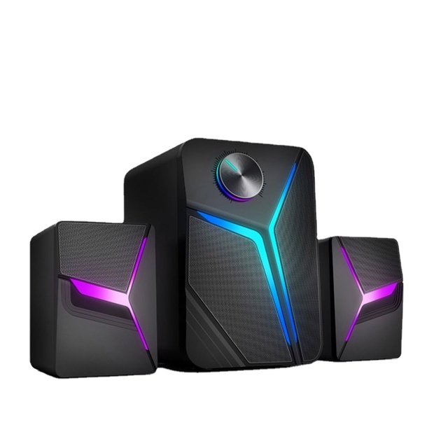 RGB LED Light 2.0 Stage Bluetooth Speaker for Laptop PC USB Power Audio Desktop Gaming Accessories Portable Speaker