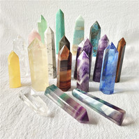 Pierres de guérison en cristaux naturels de haute qualité, 1 pièce, tour d'améthyste, baguette de Quartz Rose, Point pour décorations de noël