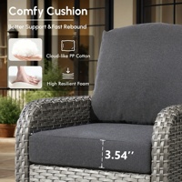 Fabrikneues KD-Style PE-Rattan Garten-Sofa-Set zum günstigen Preis – Neues Outdoor-Sofa-Set mit wasserdichten Sitzkissen