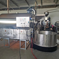 Machine à torréfier les grains de cacao, café, arachides, graines de soja, noix, en acier inoxydable, chauffage électrique ou au gaz, capacité 30-500 kg/lot
