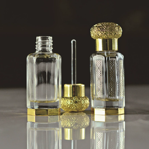 Bottiglia di Vetro Vuota per Olio di Profumo <span class=keywords><strong>con</strong></span> Tappo a Vite Inciso, Forma Ottagonale, Stile Arabo, <span class=keywords><strong>con</strong></span> Bastoncino in Vetro - Product Image 6
