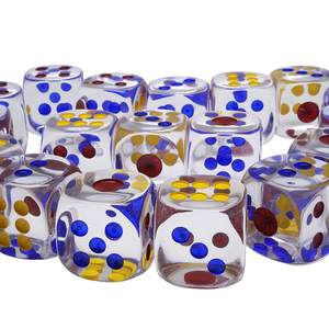 16mm 20mm 25mm 30mm redondeado de alta transparencia acrílico D6 amarillo Azul Rojo punto dados para Tenzi, <span class=keywords><strong>Farkle</strong></span>, Yahtzee, Bunco, enseñanza - Product Image 2