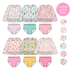 Maillot <span class=keywords><strong>de</strong></span> <span class=keywords><strong>bain</strong></span> pour enfants en gros, ensemble 2 pièces, maillot <span class=keywords><strong>de</strong></span> <span class=keywords><strong>bain</strong></span> à volants, maillot <span class=keywords><strong>de</strong></span> <span class=keywords><strong>bain</strong></span> imprimé pour petites filles - Product Image 1