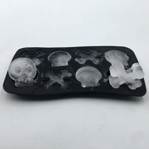 CS06 Molde de silicona para cubitos de hielo con forma de calavera y huesos, el más vendido, para esferas de hielo grandes de fusión lenta, fabricante de bolas de hielo cristalinas - Product Image 2