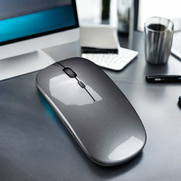 Souris sans fil mini rechargeable ultra-mince 3D optique USB 2.4G double mode LED Bluetooth pour ordinateur – En stock