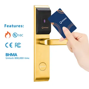 Orbita New Fashion Smart Rfid Hotel Locking System Rf Electronic Card Key Smart Hotel Door Lock With Management Software System