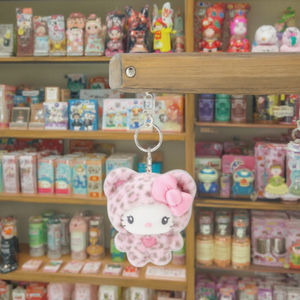 พวงกุญแจพิมพ์ลายเสือดาวมีจี้รูปการ์ตูนน่ารักมีสายคล้องคอรูปลูกแมวตุ๊กตาตุ๊กตา - Product Image 2