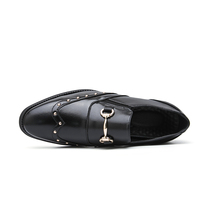 Chaussures pour hommes à boucle métallique à rivets, style mocassin, grandes tailles, support OEM/ODM