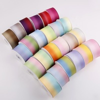 Ruban en satin épais de haute qualité OKAY, 1,5 pouce (4 cm), couleur ombrée, double face, 25 couleurs, haute ténacité, 100% polyester, sans azo, 10
