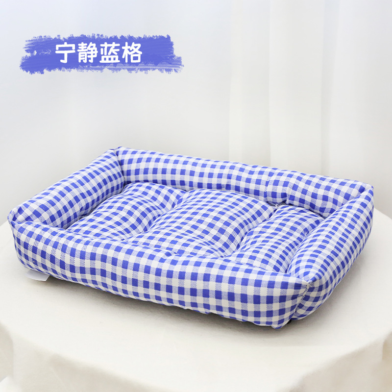 Nuevo Nido Largo Cuatro Estaciones - Tranquil Blue Grid