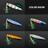 Toplure nouveau arrivé 30g 40g 60g 80g 100g leurre de pêche en métal à peau rapide lumineux avec leurre de pêche au crochet d'assistance UV