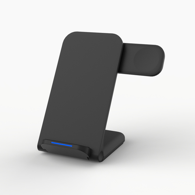 Foldable Wireless Charging Stand for Minimalist Workspaces 3-in-1 Design with Fast Charging Output