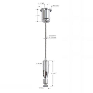 Meilleur prix 1.5*3000mm câble en acier inoxydable système de <span class=keywords><strong>Suspension</strong></span> suspendu au plafond pince de câble de sortie latérale réglable - Product Image 3