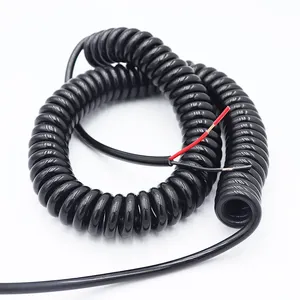 Dongguan Guangying OEM/ODM Factory Flexible 2/7 Core PVC/PU Pure Copper Spiral Wire Insulated Solid Conductor Type Spiral Cable